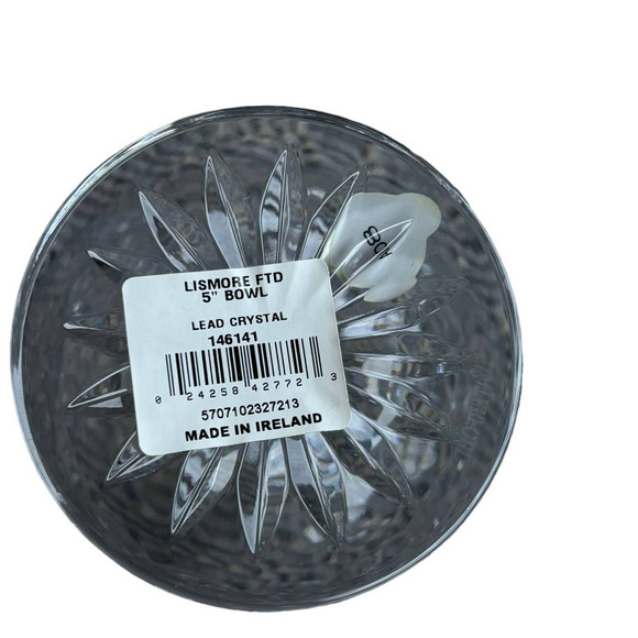 WATERFORD CRYSTAL LISMORE 5 INCH FOOTED BOWL LEAD CRYSTAL NEW WITH TAGS IN BOX - Picture 8 of 11